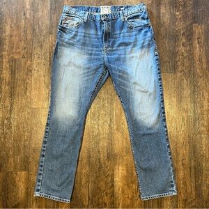 Ariat Men’s M4 Relaxed Fit Straight Leg Stretch Jeans Medium Wash Pocket Stetch
